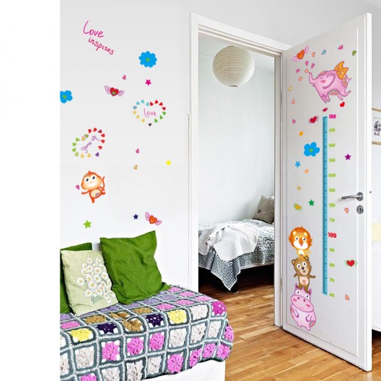 Sticker decorativ, Masuratoare cu animalute, 176 cm, 86STK Sticker decorativ, Masuratoare cu animalute, 176 cm, 86STK