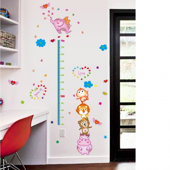 Sticker decorativ, Masuratoare cu animalute, 176 cm, 86STK Sticker decorativ, Masuratoare cu animalute, 176 cm, 86STK