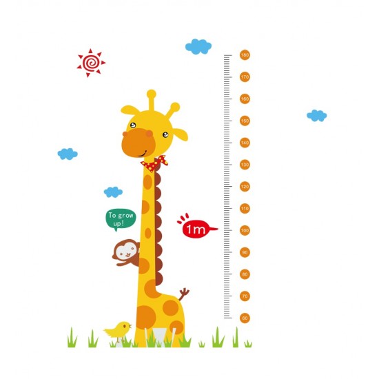 Sticker decorativ, Masuratoare cu animalute 182 cm, 136STK Sticker decorativ, Masuratoare cu animalute 182 cm, 136STK