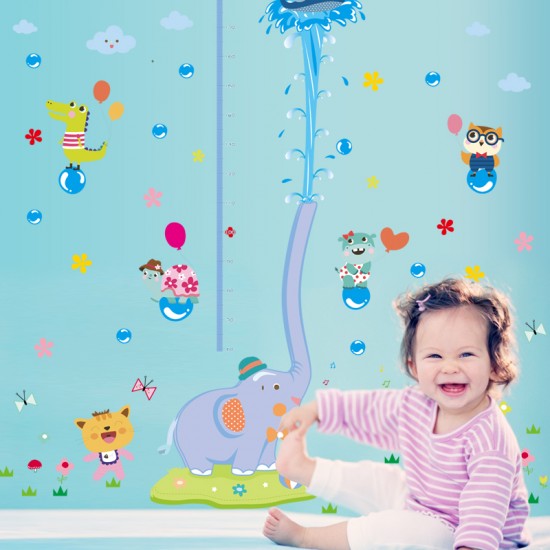 Sticker decorativ, Masuratoare cu animalute, 192 cm, 83STK Sticker decorativ, Masuratoare cu animalute, 192 cm, 83STK