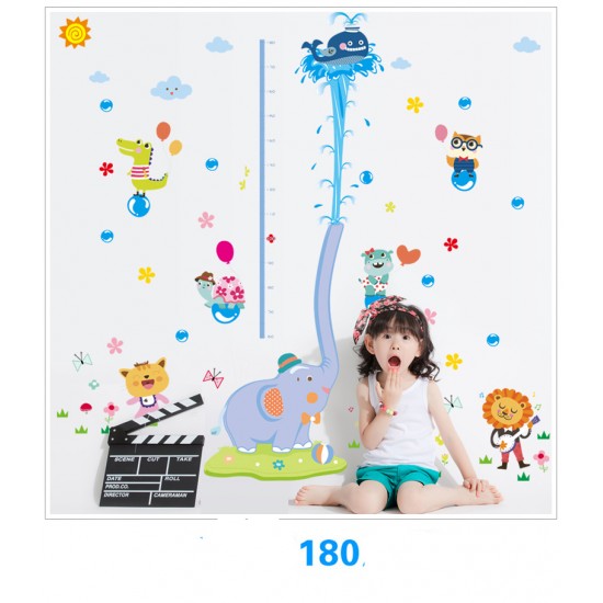Sticker decorativ, Masuratoare cu animalute, 192 cm, 83STK Sticker decorativ, Masuratoare cu animalute, 192 cm, 83STK