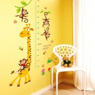 Sticker decorativ Masuratoare cu animalute,galben 145 cm, 54STK Sticker decorativ Masuratoare cu animalute,galben 145 cm, 54STK