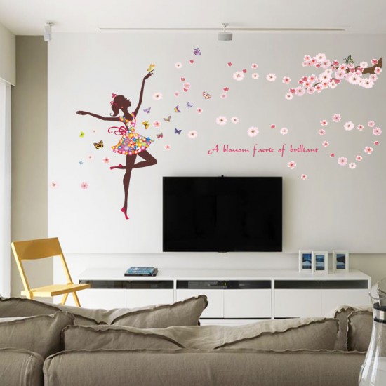 Sticker decorativ, Printesa cu fluturi, 140 cm, 721STK Sticker decorativ, Printesa cu fluturi, 140 cm, 721STK