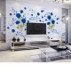 Sticker decorativ, Trandafiri albastrii 147 cm, 129STK Sticker decorativ, Trandafiri albastrii 147 cm, 129STK
