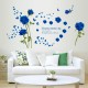 Sticker decorativ, Trandafiri albastrii 147 cm, 129STK Sticker decorativ, Trandafiri albastrii 147 cm, 129STK