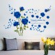 Sticker decorativ, Trandafiri albastrii 147 cm, 129STK Sticker decorativ, Trandafiri albastrii 147 cm, 129STK