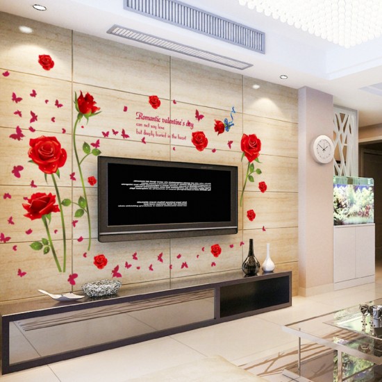 Sticker decorativ, Trandafiri rosii 147 cm, 128STK Sticker decorativ, Trandafiri rosii 147 cm, 128STK