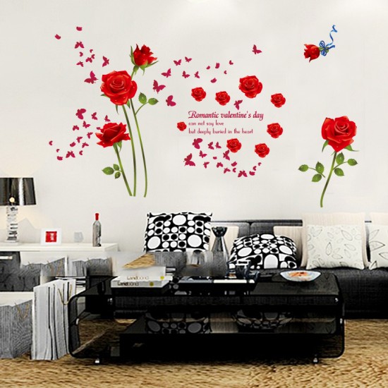 Sticker decorativ, Trandafiri rosii 147 cm, 128STK Sticker decorativ, Trandafiri rosii 147 cm, 128STK