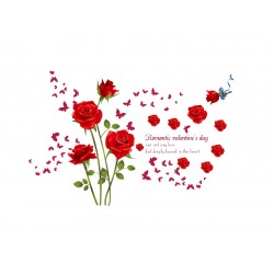 Sticker decorativ, Trandafiri rosii 147 cm, 128STK Sticker decorativ, Trandafiri rosii 147 cm, 128STK