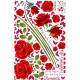 Sticker decorativ, Trandafiri rosii 147 cm, 128STK Sticker decorativ, Trandafiri rosii 147 cm, 128STK