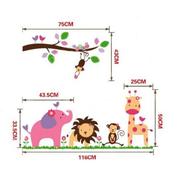 Sticker decorativ, animalute 120 cm, 106STK Sticker decorativ, animalute 120 cm, 106STK
