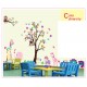 Sticker decorativ, copacel cu animalute 180 cm, 57STK Sticker decorativ, copacel cu animalute 180 cm, 57STK