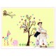 Sticker decorativ, copacel cu animalute 180 cm, 57STK Sticker decorativ, copacel cu animalute 180 cm, 57STK