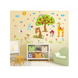 Sticker decorativ cu animale,multicolor 170 cm Sticker decorativ cu animale,multicolor 170 cm