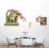 Sticker decorativ, fereastra cu 2 girafe 130 cm, 60STK