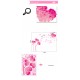 Sticker decorativ, flori roz in forma de inima cu 2 rame foto, 185 cm, 92STK Sticker decorativ, flori roz in forma de inima cu 2 rame foto, 185 cm, 92STK
