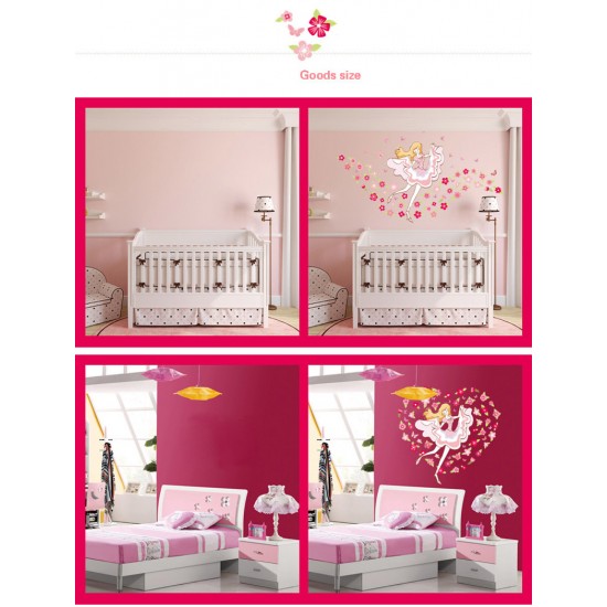 Sticker decorativ, girls, flowers 155 cm, 64STK Sticker decorativ, girls, flowers 155 cm, 64STK