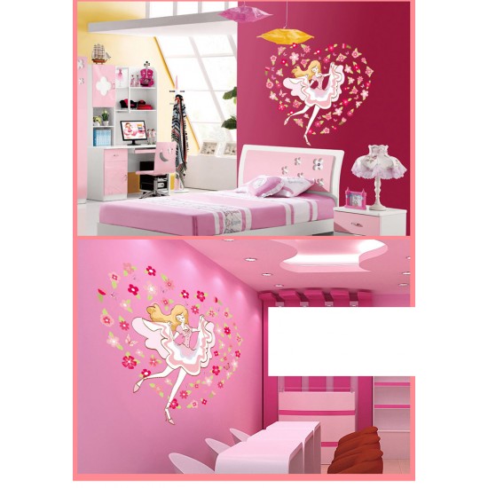 Sticker decorativ, girls, flowers 155 cm, 64STK Sticker decorativ, girls, flowers 155 cm, 64STK