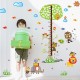 Sticker decorativ, masuratoare copacel cu animalute 143 cm, 70STK Sticker decorativ, masuratoare copacel cu animalute 143 cm, 70STK