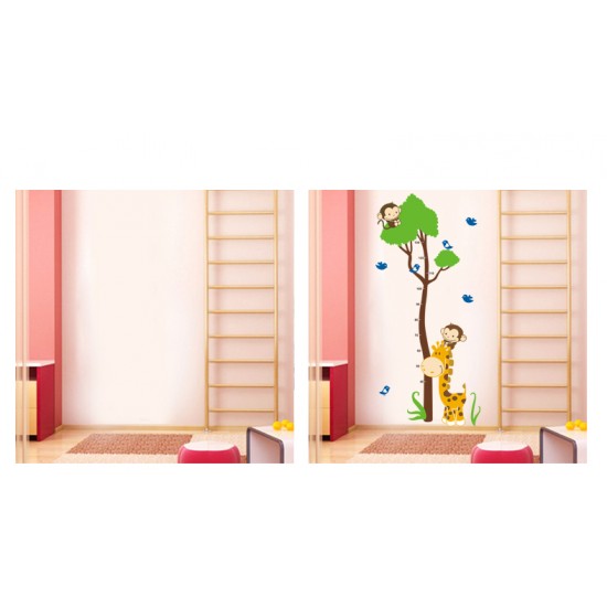 Sticker decorativ, masuratoare cu animalute  150 cm, 112STK