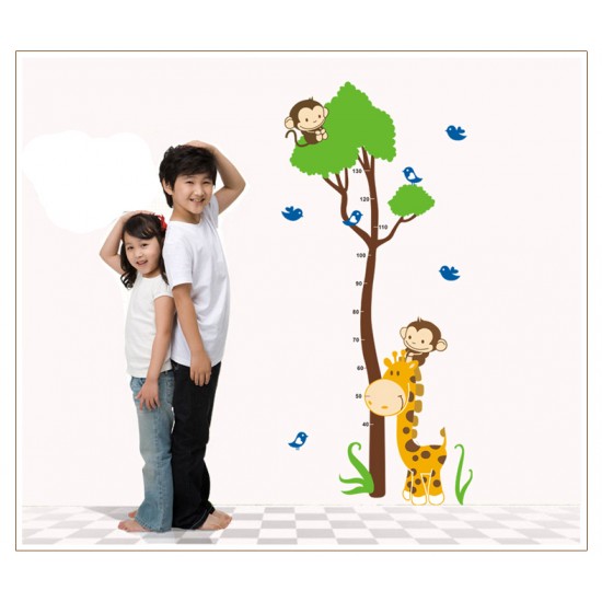 Sticker decorativ, masuratoare cu animalute  150 cm, 112STK