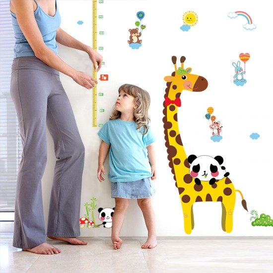 Sticker decorativ, masuratoare cu animalute 150 cm, 77STK Sticker decorativ, masuratoare cu animalute 150 cm, 77STK