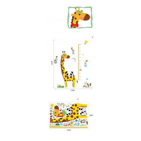 Sticker decorativ, masuratoare cu animalute 150 cm, 77STK Sticker decorativ, masuratoare cu animalute 150 cm, 77STK