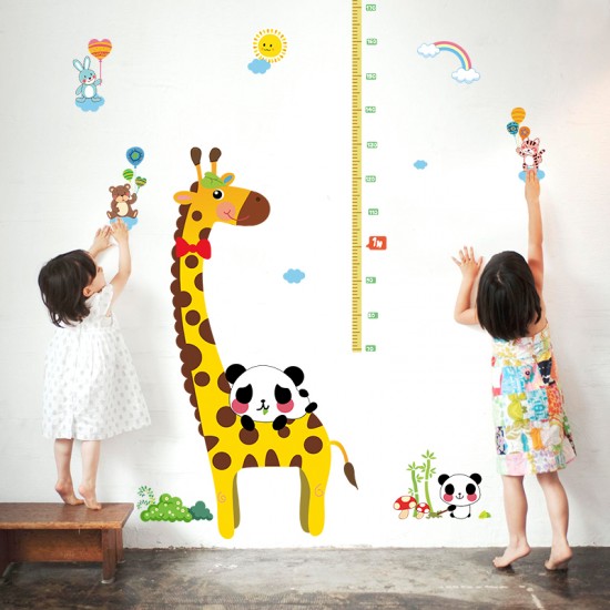 Sticker decorativ, masuratoare cu animalute 150 cm, 77STK Sticker decorativ, masuratoare cu animalute 150 cm, 77STK