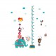 Sticker decorativ, masuratoare cu animalute  153 cm, 123STK