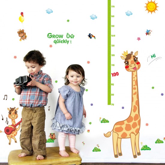 Sticker decorativ , masuratoare cu animalute, 160 cm, 104STK Sticker decorativ , masuratoare cu animalute, 160 cm, 104STK