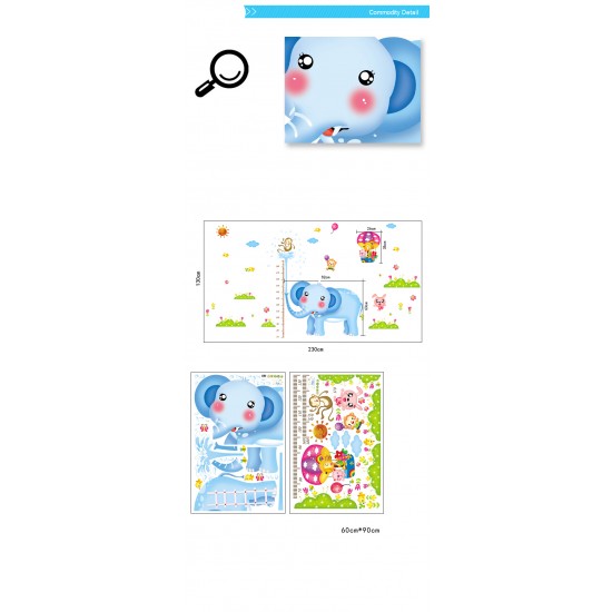 Sticker decorativ, masuratoare cu animalute 230 cm, 110STK Sticker decorativ, masuratoare cu animalute 230 cm, 110STK