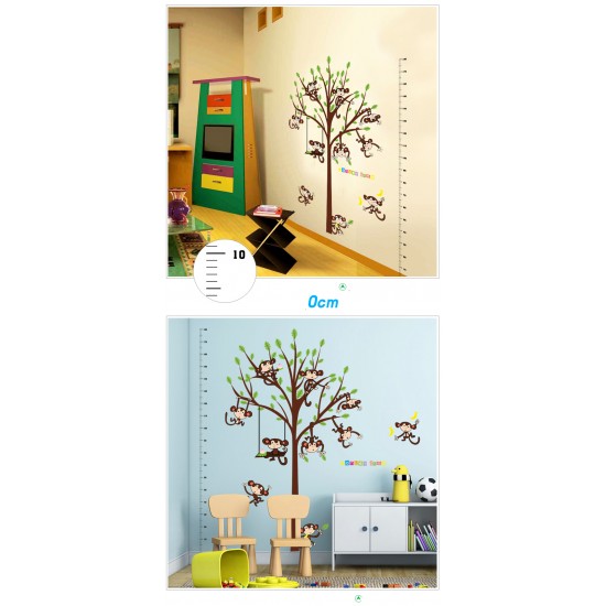 Sticker decorativ, masuratoare cu maimutele, 182 cm, 89STK