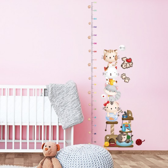 Sticker decorativ, masuratoare cu pisicute 180 cm, 80STK Sticker decorativ, masuratoare cu pisicute 180 cm, 80STK