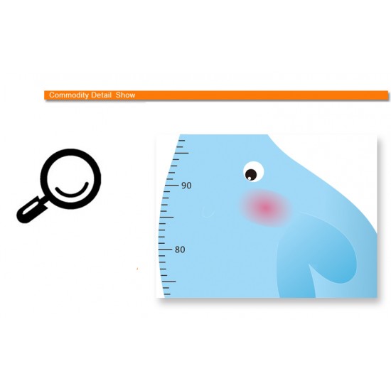 Sticker decorativ, masuratoare in forma de elefant 130 cm, 115STK Sticker decorativ, masuratoare in forma de elefant 130 cm, 115STK