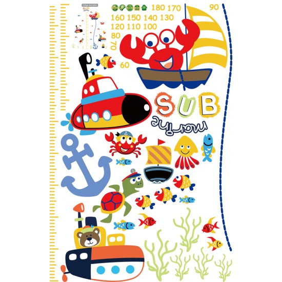 Sticker decorativ, masuratoare submarine 150 cm, 124STK Sticker decorativ, masuratoare submarine 150 cm, 124STK