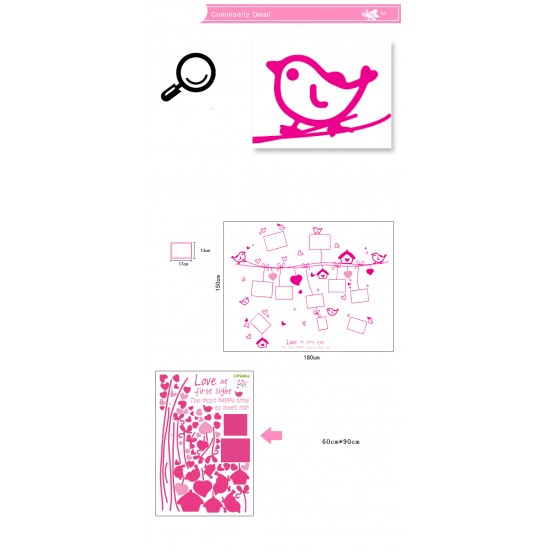 Sticker decorativ, sarma intinsa cu 9 rame foto 180 cm, 117STK Sticker decorativ, sarma intinsa cu 9 rame foto 180 cm, 117STK