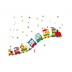 Sticker decorativ, trenuletul cu animale 175 cm, 105STK Sticker decorativ, trenuletul cu animale 175 cm, 105STK