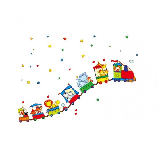 Sticker decorativ, trenuletul cu animale 175 cm, 105STK Sticker decorativ, trenuletul cu animale 175 cm, 105STK