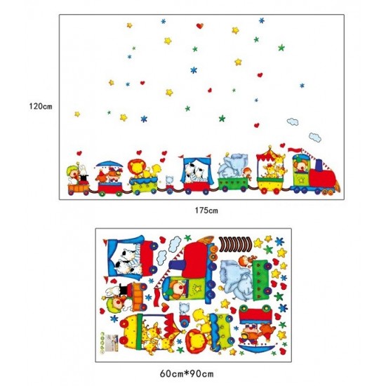 Sticker decorativ, trenuletul cu animale 175 cm, 105STK Sticker decorativ, trenuletul cu animale 175 cm, 105STK