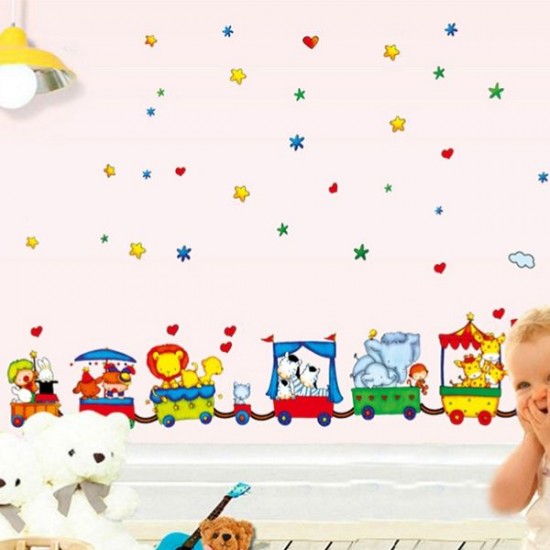 Sticker decorativ, trenuletul cu animale 175 cm, 105STK Sticker decorativ, trenuletul cu animale 175 cm, 105STK