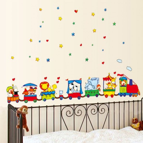 Sticker decorativ, trenuletul cu animale 175 cm, 105STK Sticker decorativ, trenuletul cu animale 175 cm, 105STK