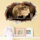 Sticker decorativ, Gaura in perete, privire spre luna 85 cm, 146STK-1 Sticker decorativ, Gaura in perete, privire spre luna 85 cm, 146STK-1