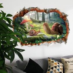 Sticker decorativ, Gaura in perete, privire spre padure 85 cm, 153STK-1 Sticker decorativ, Gaura in perete, privire spre padure 85 cm, 153STK-1