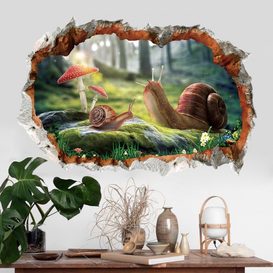 Sticker decorativ, Gaura in perete, privire spre padure 85 cm, 153STK-1 Sticker decorativ, Gaura in perete, privire spre padure 85 cm, 153STK-1