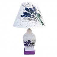 Veioza cu imprimeu buchete de lavanda, soclu E17, 40W, 570E Veioza cu imprimeu buchete de lavanda, soclu E17, 40W, 570E