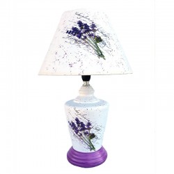 Veioza cu imprimeu buchete de lavanda, soclu E17, 40W, 570E1 Veioza cu imprimeu buchete de lavanda, soclu E17, 40W, 570E1