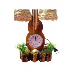 Veioza in forma de chitara cu ceas, 2 becuri, soclu E14, 40W, VX7 Veioza in forma de chitara cu ceas, 2 becuri, soclu E14, 40W, VX7