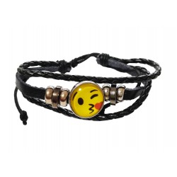 Bratara din piele ecologica, Emoticon, 122BJ Bratara din piele ecologica, Emoticon, 122BJ