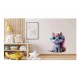 Sticker decorativ, Pisica, Albastru, 69 cm, 1234STK Sticker decorativ, Pisica, Albastru, 69 cm, 1234STK