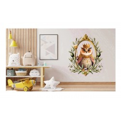 Sticker decorativ, Bufnita, Portocaliu, 72 cm, 1295STK-3 Sticker decorativ, Bufnita, Portocaliu, 72 cm, 1295STK-3